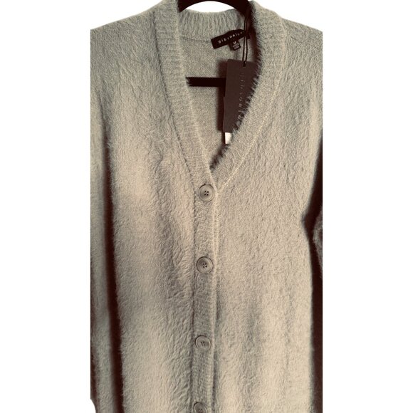 NWT Gibsonlook Medium Soft Gray Button-Front Cardigan Cozy Sweater - Picture 4 of 16